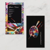 アーティストカラーパレットモノグラムペインター、アート用品 名刺 (正面/裏面)