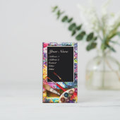 アーティストカラーパレットモノグラムペインター、アート用品 名刺 (スタンド正面)