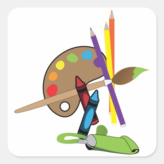 アーティストカラーパレット スクエアシール (正面)