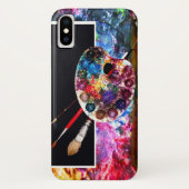 アーティストカラーパレット、ブラシブラック Case-Mate iPhoneケース (裏面)