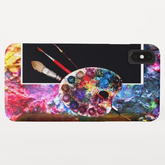 アーティストカラーパレット、黒 Case-Mate iPhoneケース (裏面(横))