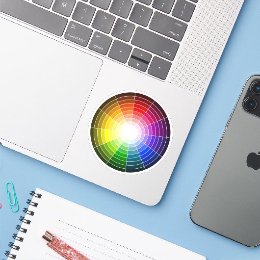 アーティストカラーホイールレインボー シール (ノートパソコンとiPhone)