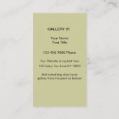 アーティストギャラリクラシックーの名刺 名刺 (裏面)