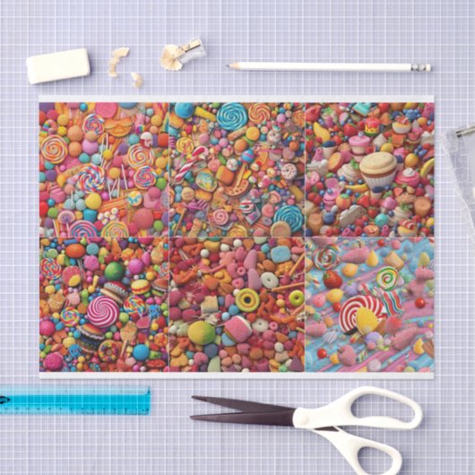 アーティストクラフカラフルター6キャンディをテーマにした背景 薄葉紙 (クラフト)