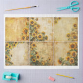 アーティストクラフターズヴィンテージスタイルひまわり 薄葉紙 (クラフト)