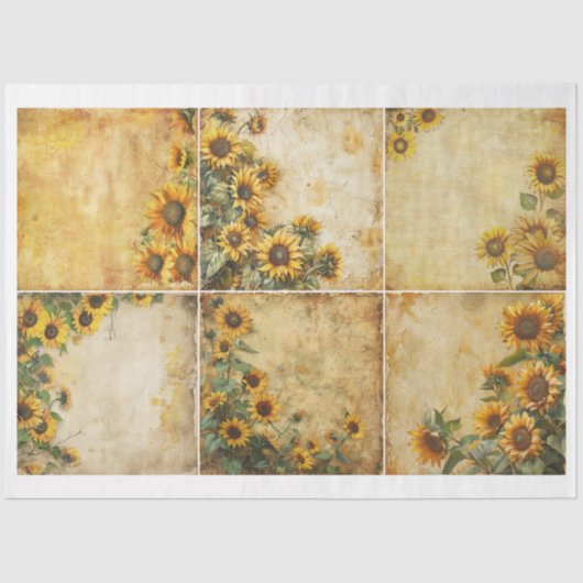 アーティストクラフターズヴィンテージスタイルひまわり 薄葉紙 (正面)