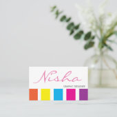 アーティストグカラフルラフィックデザイナー 名刺 (スタンド正面)