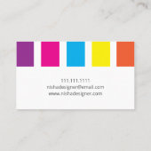 アーティストグカラフルラフィックデザイナー 名刺 (裏面)