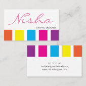 アーティストグカラフルラフィックデザイナー 名刺 (正面/裏面)