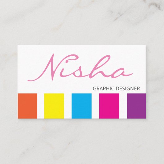 アーティストグカラフルラフィックデザイナー 名刺 (正面)