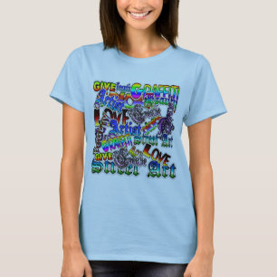 アーティストグラフィティ文字シャツ Tシャツ