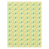 アーティストシックな水の色の黄色のフローラプリント テーブルクロス (正面)