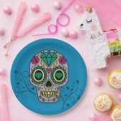 アーティストシュガースカルパターンメキシコの死の日 ペーパープレート (パーティー)