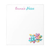 アーティストスクリプトカラフルタイポグラフィモダン,, スタイリッシュ, ノートパッド (正面)