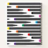 アーティストスケッチSketchbookと名前 ノートブック (裏面)