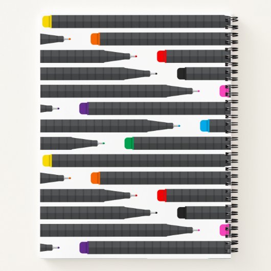 アーティストスケッチSketchbookと名前 ノートブック (裏面)