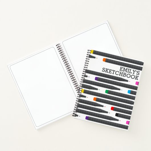 アーティストスケッチSketchbookと名前 ノートブック (内部)