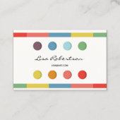 アーティストスタジオアートドロー学校先生パレットカード 名刺 (正面)