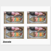 アーティストステッカー付き巨大アイスクリームコーン 長方形シール (シート)