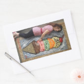 アーティストステッカー付き巨大アイスクリームコーン 長方形シール (封筒)