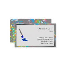 アーティストスプラッシュモダンデザイン名刺