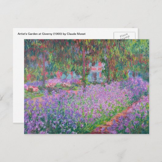 アーティストズガーデンアットジヴェルニーbyクロード・モネ ポストカード (正面/裏面)