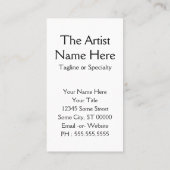 アーティストタロットカスタム文字 名刺 (裏面)