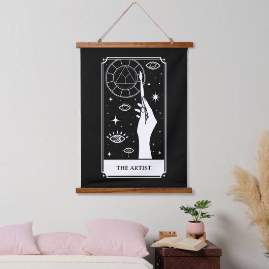 アーティストタロットカードのカスタマイズ可能文字 吊り下げ型タペストリー (寝室)