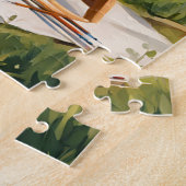 アーティストテーブルアウトドアガーデンシーンアートマテリアル ジグソーパズル (側面)