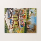 アーティストテーブルアウトドアガーデンシーンアートマテリアル ジグソーパズル (横)