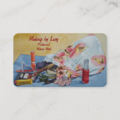 アーティストデザインをレトロで美容師をバッグにする 名刺 (正面)