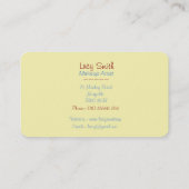 アーティストデザインをレトロで美容師をバッグにする 名刺 (裏面)