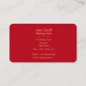 アーティストデザインをレトロで美容師をバッグにする 名刺 (裏面)