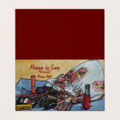 アーティストデザインをレトロで美容師をバッグにする 名刺 (外部フラット)