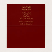 アーティストデザインをレトロで美容師をバッグにする 名刺 (内部フラット)