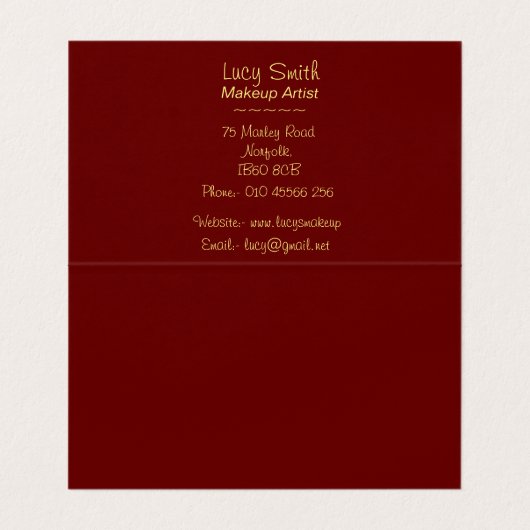 アーティストデザインをレトロで美容師をバッグにする 名刺 (内部フラット)