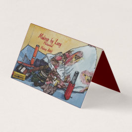 アーティストデザインをレトロで美容師をバッグにする 名刺