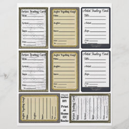 アーティストトレーディングカードバックシート