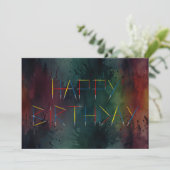 アーティストハッピーバースデーカラフルペイントブラシ(ばちゃばちゃ)跳ねる シーズンカード (スタンド正面)