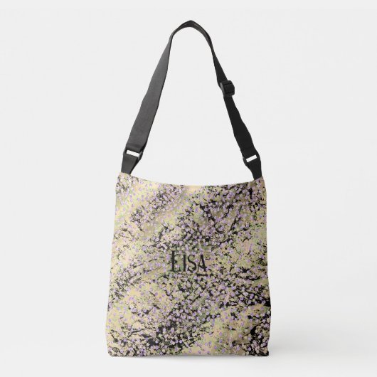 アーティストバッグピンク、黄数々の、黒 クロスボディバッグ (正面)