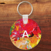 アーティストパレカラフルットの抽象芸術 キーホルダー (正面)