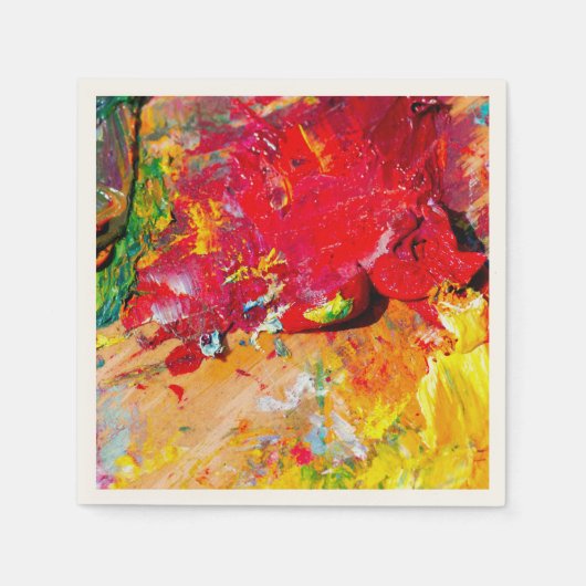 アーティストパレカラフルットの抽象芸術 スタンダードカクテルナプキン (正面)