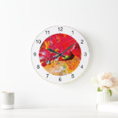 アーティストパレカラフルットの抽象芸術 ラージ壁時計 (ホーム)