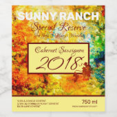 アーティストパレカラフルットワインラベル ワインラベル (シングルラベル)