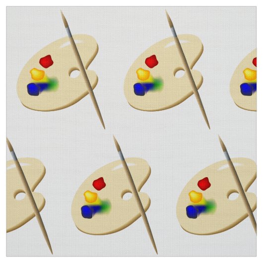 アーティストパレットとブラシ ファブリック (見本)