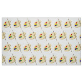 アーティストパレットとブラシ ファブリック (ファットクウォーター)