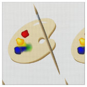 アーティストパレットとブラシ ファブリック (クローズアップ)
