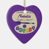 アーティストパレットオンパープルオーナメント セラミックオーナメント (右)