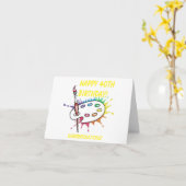 アーティストパレット40th Birthday Card カード (黄色い花)