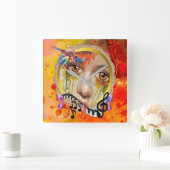 アーティストパレット スクエア壁時計 (ホーム)